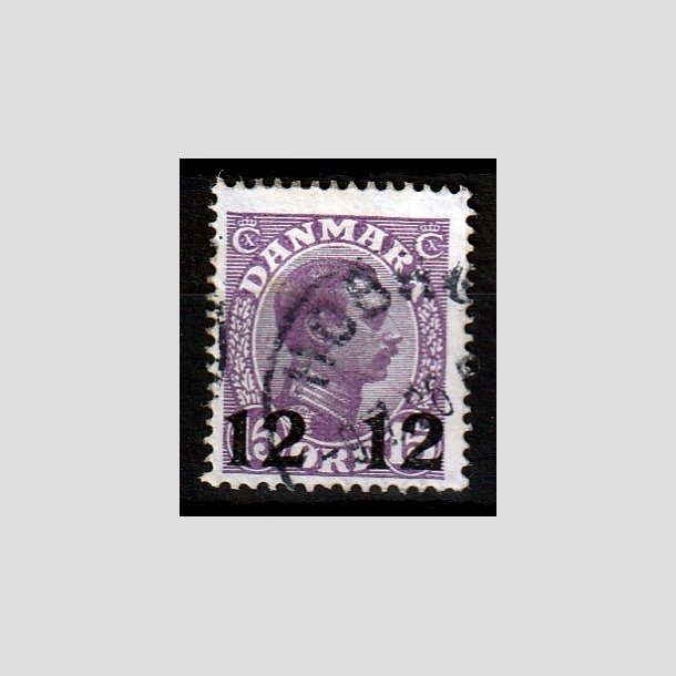 FRIMRKER DANMARK | 1926 - AFA 159 - 12 12/15 re violet Chr. X provisorier - Stemplet