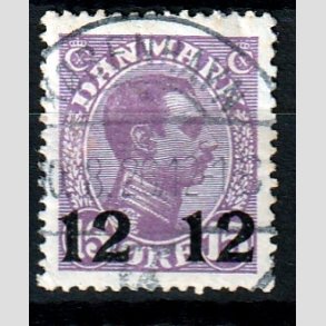 FRIMRKER DANMARK | 1926 - AFA 159 - 12 12/15 re violet Chr. X provisorier - Stemplet
