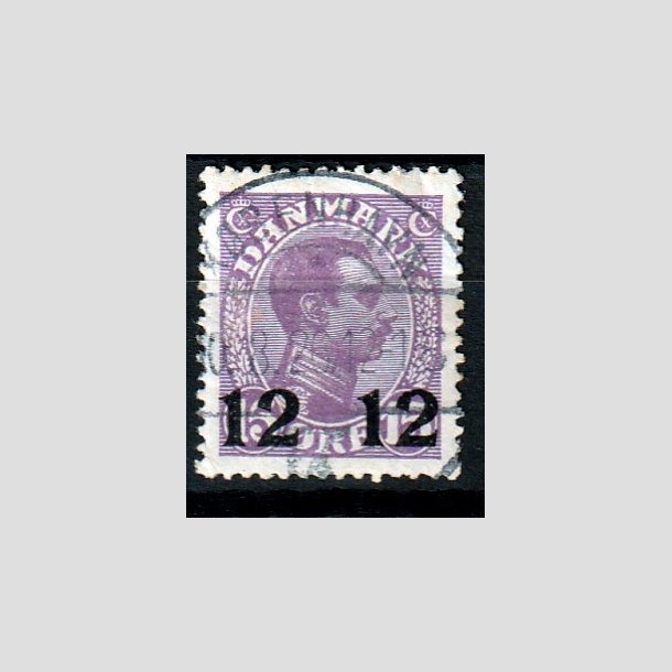 FRIMRKER DANMARK | 1926 - AFA 159 - 12 12/15 re violet Chr. X provisorier - Stemplet