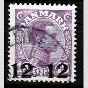 FRIMRKER DANMARK | 1926 - AFA 159 - 12 12/15 re violet Chr. X provisorier - Stemplet