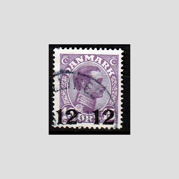 FRIMRKER DANMARK | 1926 - AFA 159 - 12 12/15 re violet Chr. X provisorier - Stemplet