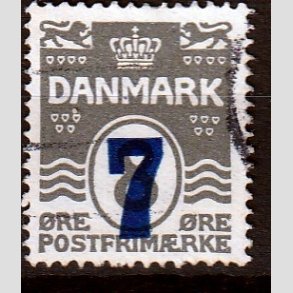 FRIMRKER DANMARK | 1926 - AFA 157 - 7/8 re gr provisorier - Stemplet