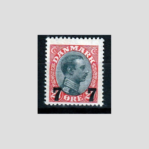 FRIMRKER DANMARK | 1926 - AFA 158 - 7 7/27 re rd/sort provisorier - Postfrisk