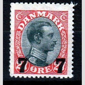 FRIMRKER DANMARK | 1926 - AFA 158 - 7 7/27 re rd/sort provisorier - Postfrisk