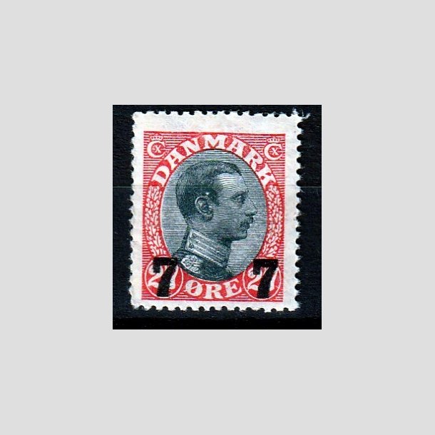 FRIMRKER DANMARK | 1926 - AFA 158 - 7 7/27 re rd/sort provisorier - Postfrisk