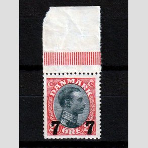 FRIMRKER DANMARK | 1926 - AFA 158 - 7 7/27 re rd/sort provisorier - Postfrisk