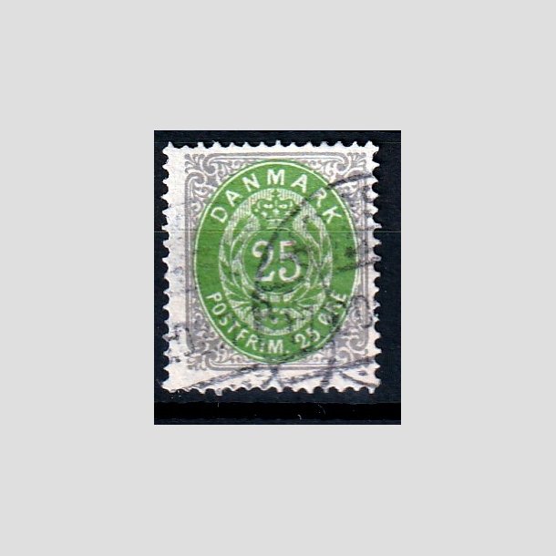 FRIMRKER DANMARK | 1895 - AFA 29B - 3K - 25 re gr/grn - Stemplet