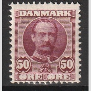 FRIM�RKER DANMARK | 1907 - AFA 58 - Frederik VIII 50 �re r�dlilla - Ubrugt