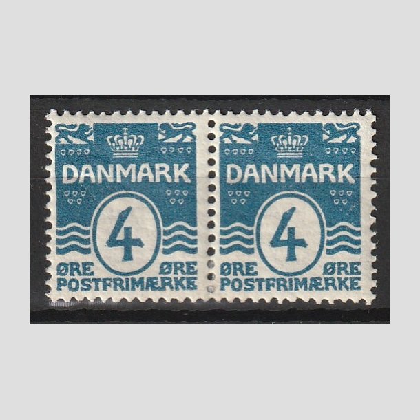 FRIMRKER DANMARK | 1905-06 - AFA 45 - Blgelinie 4 re bl Krone III i par - Ubrugt
