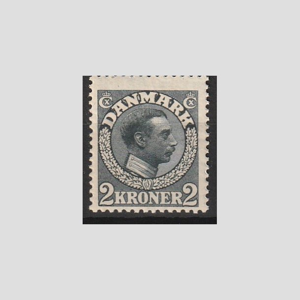 FRIMRKER DANMARK | 1913 - AFA 76 - Chr. X 2 Kroner skifergr - Ubrugt