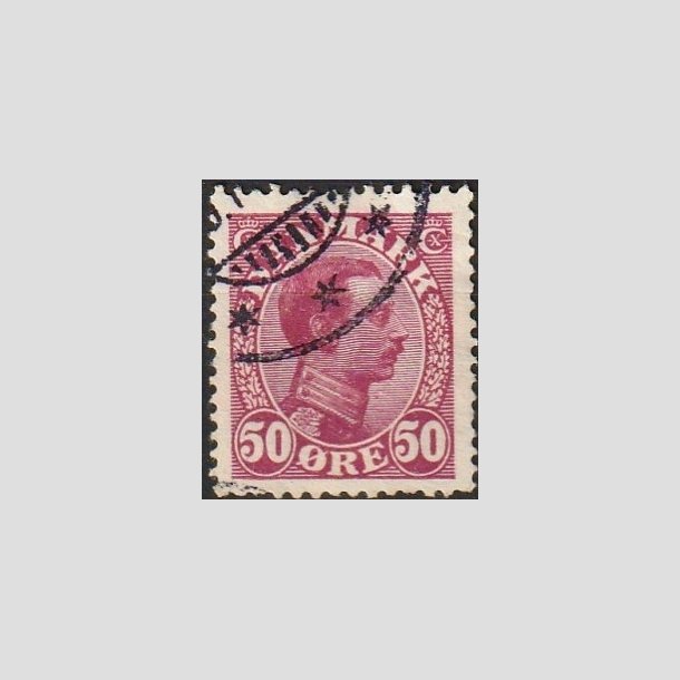 FRIMRKER DANMARK | 1913 - AFA 74 - Chr. X 50 re vinrd - Stemplet