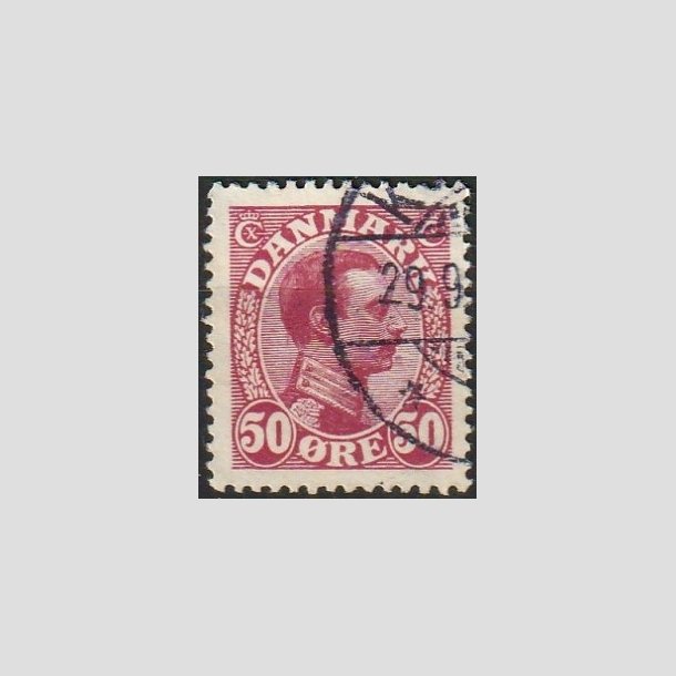 FRIMRKER DANMARK | 1913 - AFA 74 - Chr. X 50 re vinrd - Stemplet