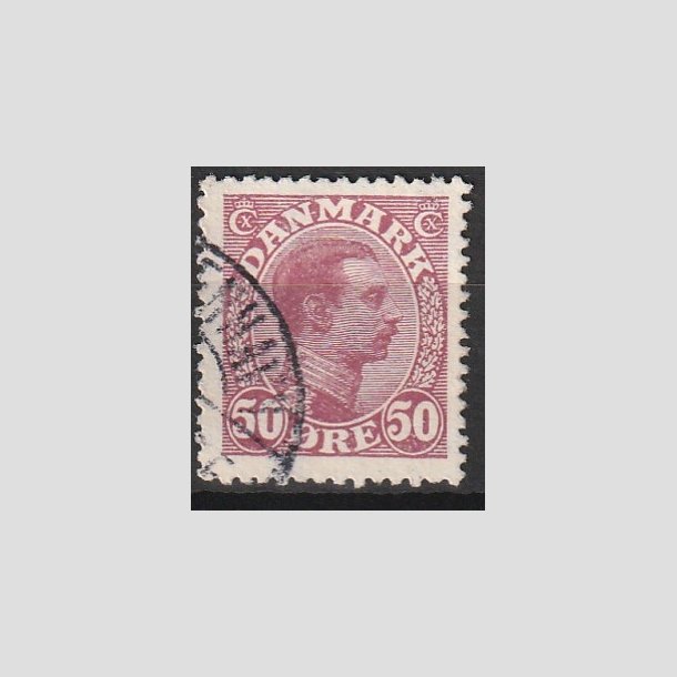 FRIMRKER DANMARK | 1913 - AFA 74 - Chr. X 50 re vinrd - Stemplet