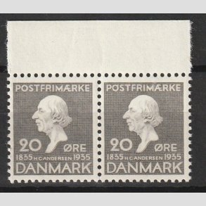 FRIMRKER DANMARK | 1935 - AFA 227 - H. C. Andersen 20 re gr i par - Ubrugt