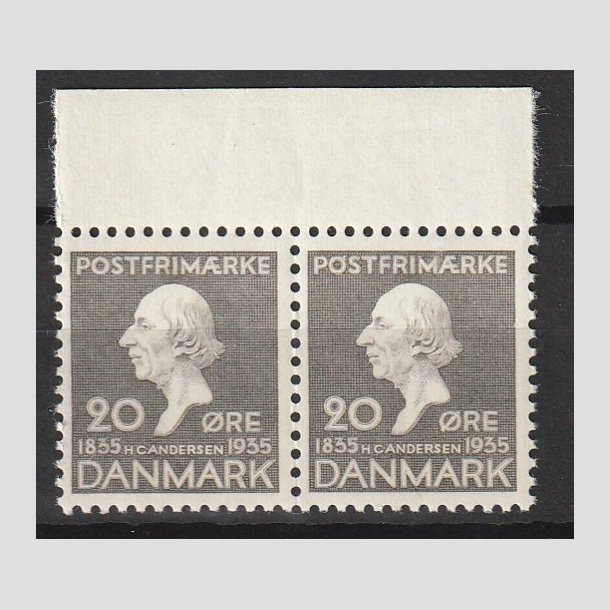 FRIMRKER DANMARK | 1935 - AFA 227 - H. C. Andersen 20 re gr i par - Ubrugt