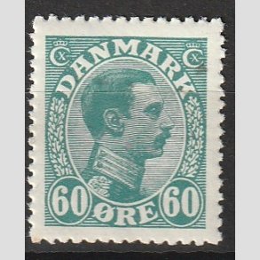 FRIMRKER DANMARK | 1921-22 - AFA 130 - Chr. X 60 re blgrn - Ubrugt