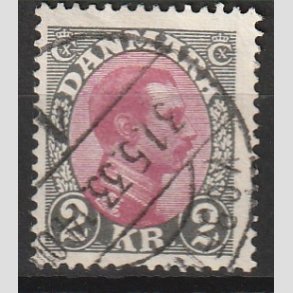 FRIMRKER DANMARK | 1925-26 - AFA 151 - Chr. X 2 Kr. gr/rdlilla - Stemplet