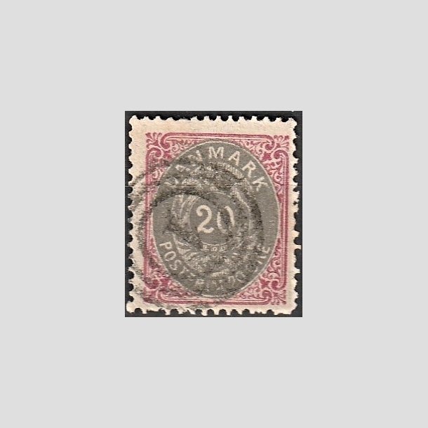 FRIMRKER DANMARK | 1875 - AFA 28 - 20 re rd/gr - Stemplet