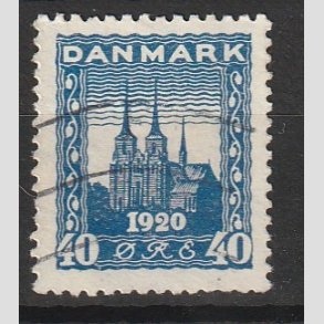 FRIM�RKER DANMARK | 1921 - AFA 116 - Genforening 40 �re bl� - Stemplet