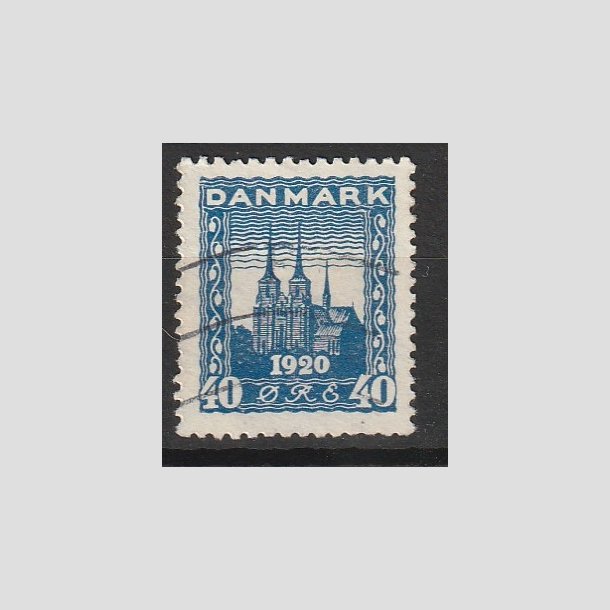 FRIMRKER DANMARK | 1921 - AFA 116 - Genforening 40 re bl - Stemplet