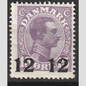 FRIMRKER DANMARK | 1926 - AFA 159 - 12 12/15 re violet Chr. X provisorier - Postfrisk
