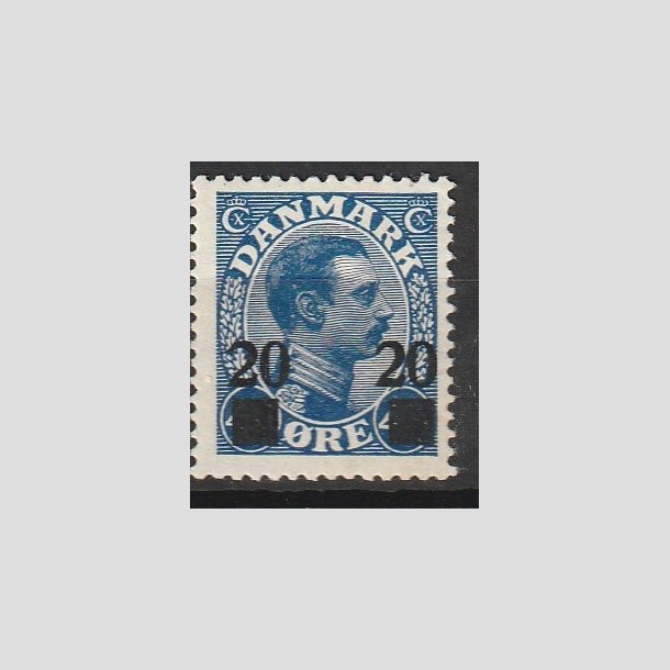 FRIMRKER DANMARK | 1926 - AFA 153 - 20 20/40 re bl Chr. X provisorier - Postfrisk