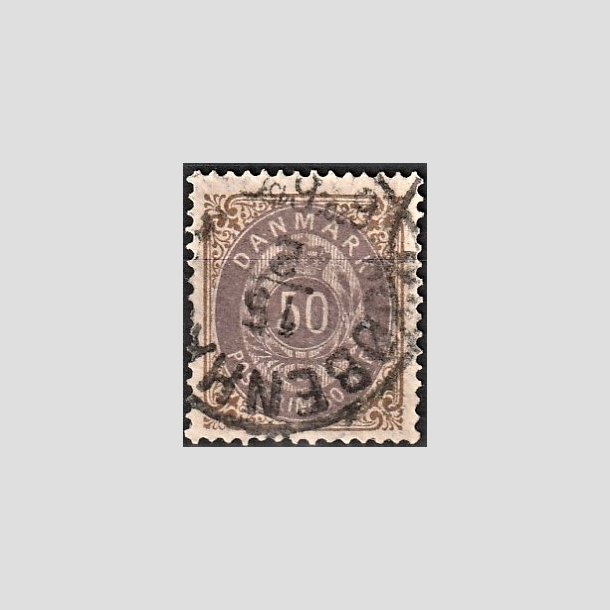 FRIMRKER DANMARK | 1875 - AFA 30 - 50 re brun/lilla - Stemplet