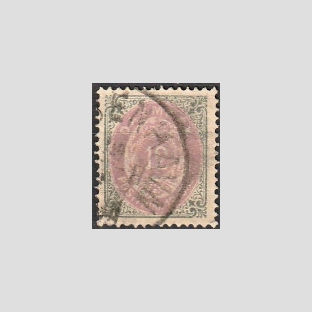 FRIMRKER DANMARK | 1875 - AFA 26 - 12 re gr/violet - Stemplet