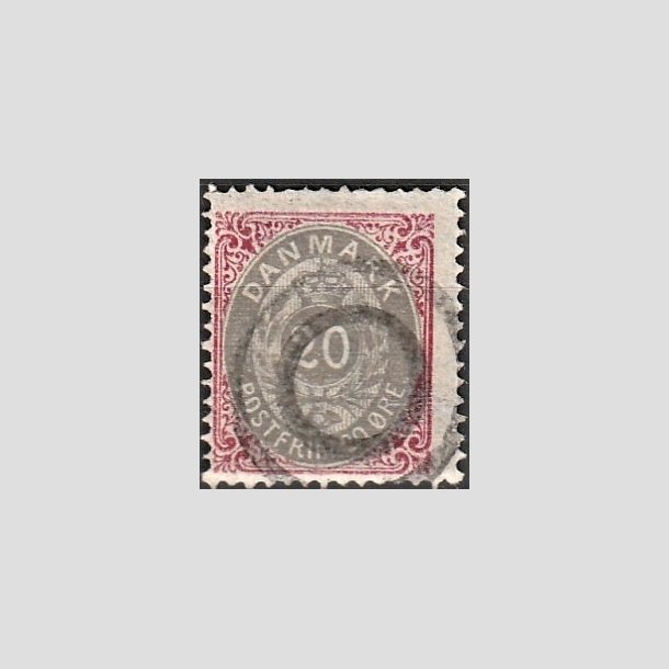 FRIMRKER DANMARK | 1875 - AFA 28 - 20 re rd/gr - Stemplet