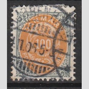 FRIM�RKER DANMARK | 1902 - AFA 31C - 100 �re gr�/gul - Stemplet