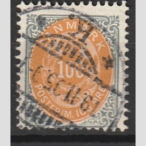 FRIM�RKER DANMARK | 1902 - AFA 31C - 100 �re gr�/gul - Stemplet