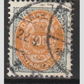 FRIM�RKER DANMARK | 1902 - AFA 31C - 100 �re gr�/gul - Stemplet