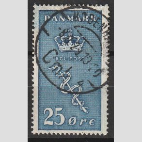 FRIM�RKER DANMARK | 1929 - AFA 180 - 25+5 �re bl� Kr�ftfrim�rke - Stemplet