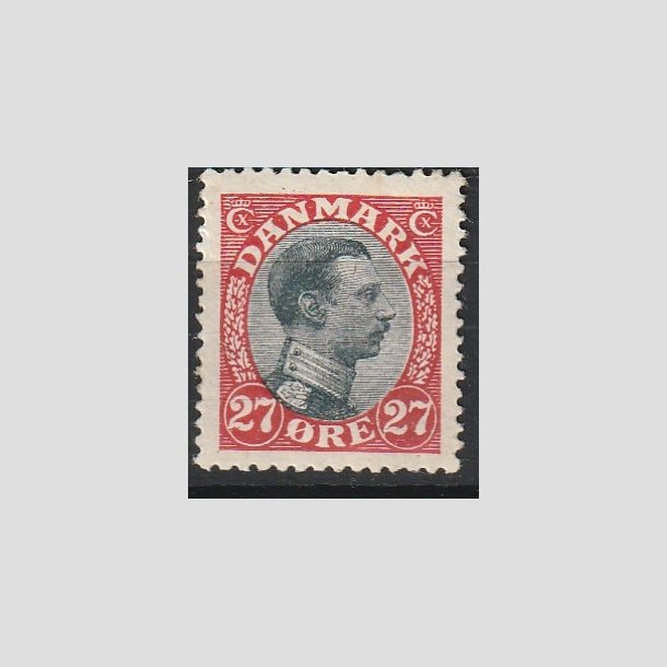 FRIMRKER DANMARK | 1918-20 - AFA 102 - Chr. X 27 re sort/rd - Ubrugt