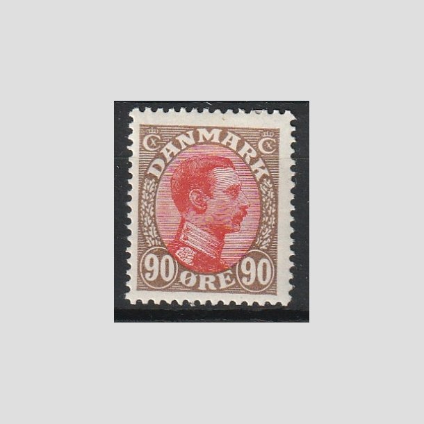 FRIMRKER DANMARK | 1918-20 - AFA 109 - Chr. X 90 re brun/rd - Ubrugt