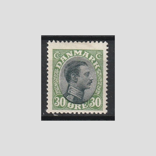 FRIMRKER DANMARK | 1918-20 - AFA 103 - Chr. X 30 re grn/sort - Ubrugt