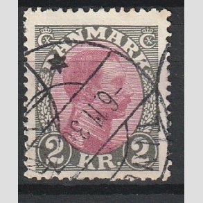 FRIMRKER DANMARK | 1925-26 - AFA 151 - Chr. X 2 Kr. gr/rdlilla - Stemplet