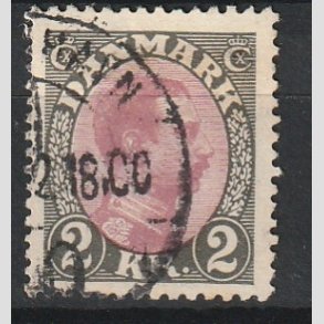 FRIMRKER DANMARK | 1925-26 - AFA 151 - Chr. X 2 Kr. gr/rdlilla (4K) - Stemplet