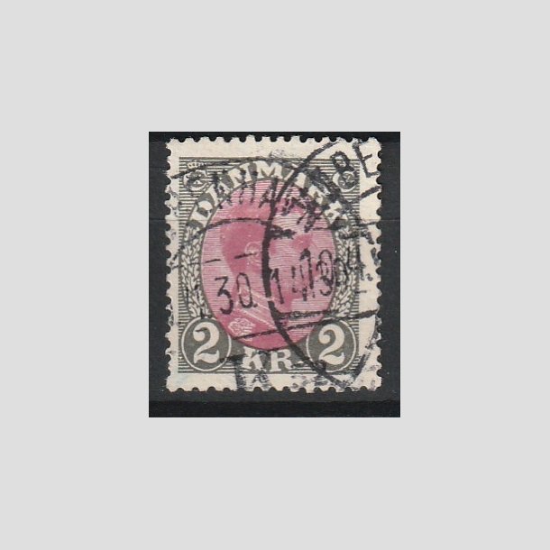 FRIMRKER DANMARK | 1925-26 - AFA 151 - Chr. X 2 Kr. gr/rdlilla (5K) - Stemplet