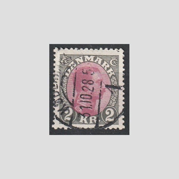 FRIMRKER DANMARK | 1925-26 - AFA 151 - Chr. X 2 Kr. gr/rdlilla (4K) - Stemplet