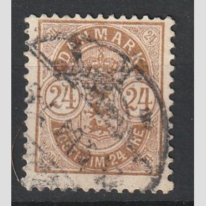 FRIM�RKER DANMARK | 1901-02 - AFA 39 - 24 �re brun - Stemplet