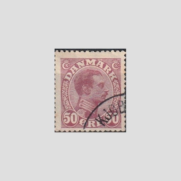 FRIMRKER DANMARK | 1913 - AFA 74 - Chr. X 50 re vinrd - Stemplet