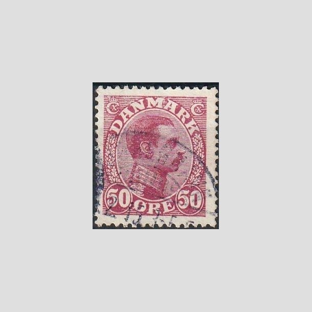 FRIMRKER DANMARK | 1913 - AFA 74 - Chr. X 50 re vinrd - Stemplet