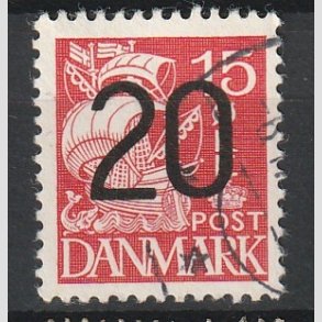 FRIMRKER DANMARK | 1940 - AFA 264a - 20/15 re rd Provisorier - Stemplet