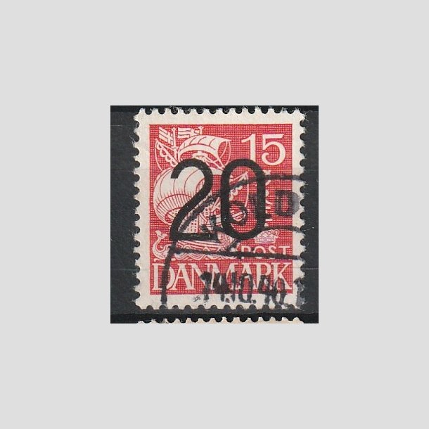 FRIMRKER DANMARK | 1940 - AFA 264a - 20/15 re rd Provisorier - Stemplet