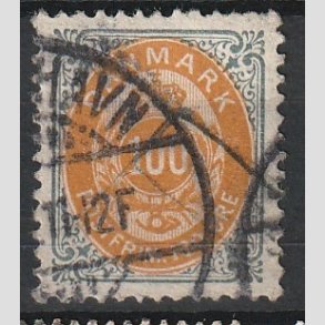 FRIM�RKER DANMARK | 1895 - AFA 31B - 100 �re gr�/gul - Stemplet