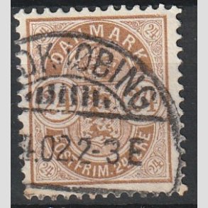 FRIM�RKER DANMARK | 1901-02 - AFA 39 - 24 �re brun - Stemplet 