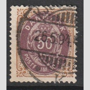 FRIM�RKER DANMARK | 1895 - AFA 30B - 3K - 50 �re brun/lilla - Stemplet