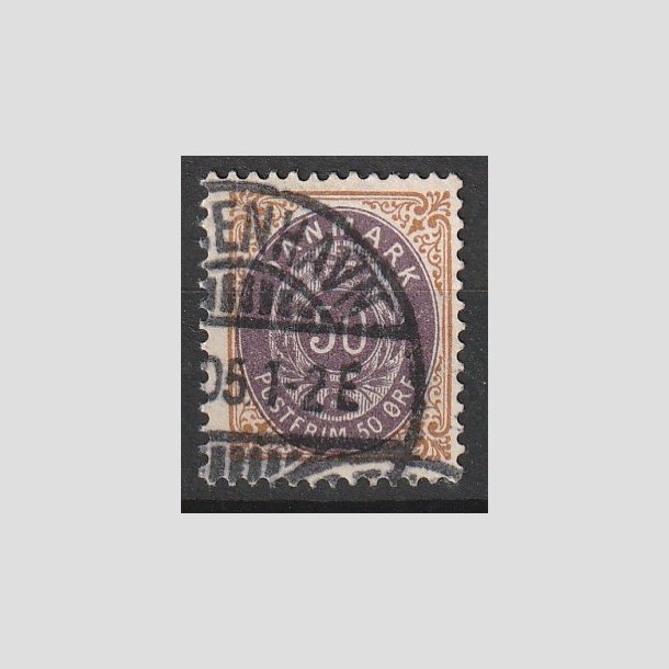 FRIMRKER DANMARK | 1895 - AFA 30B - 50 re brun/lilla - Stemplet