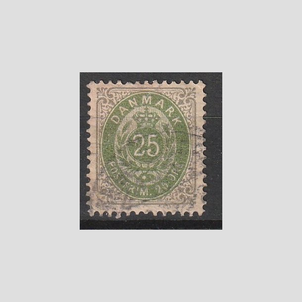 FRIMRKER DANMARK | 1902 - AFA 29C - 25 re gr/grn - Stemplet